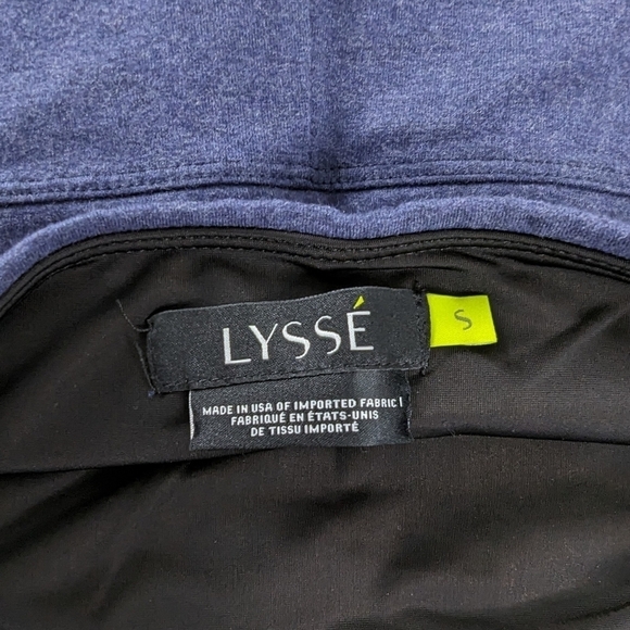 Lysse Blue High Waist Stretch Capris Athletic Workout - Picture 3 of 7